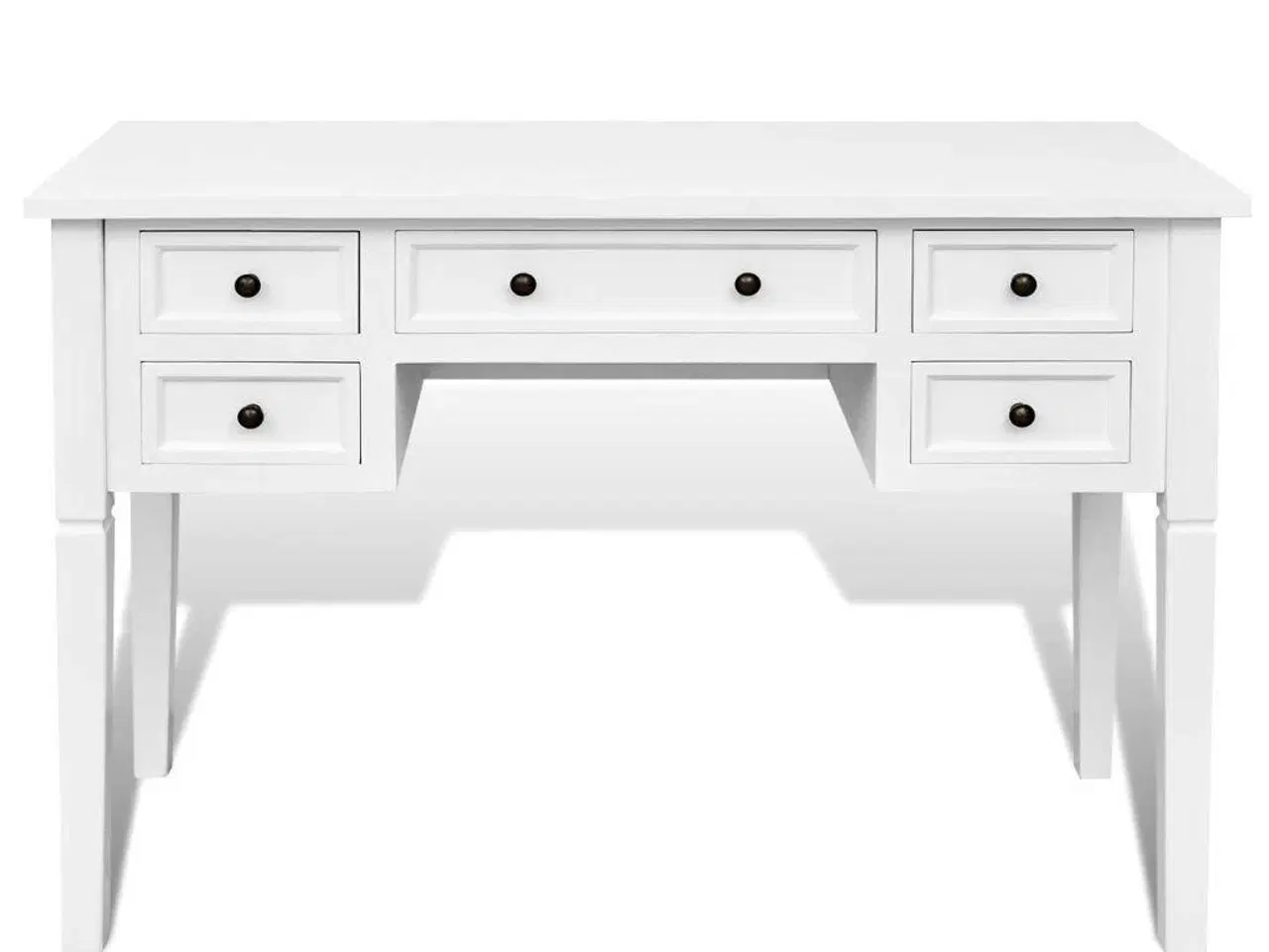 Billede 3 - Skrivebord med fem skuffer hvid