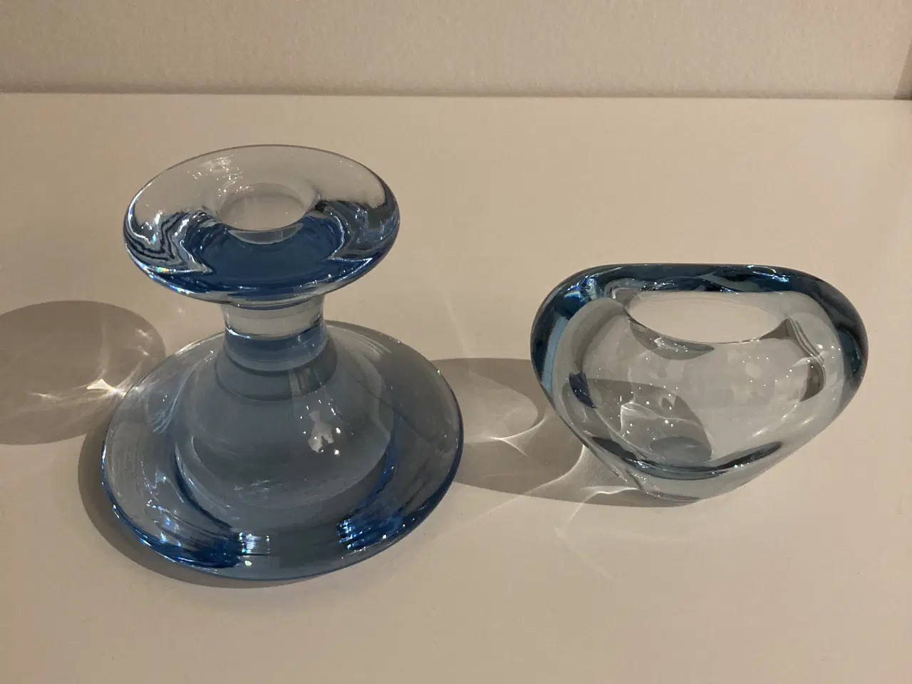 Billede 1 - Holmegaard hjertevase og lysestage