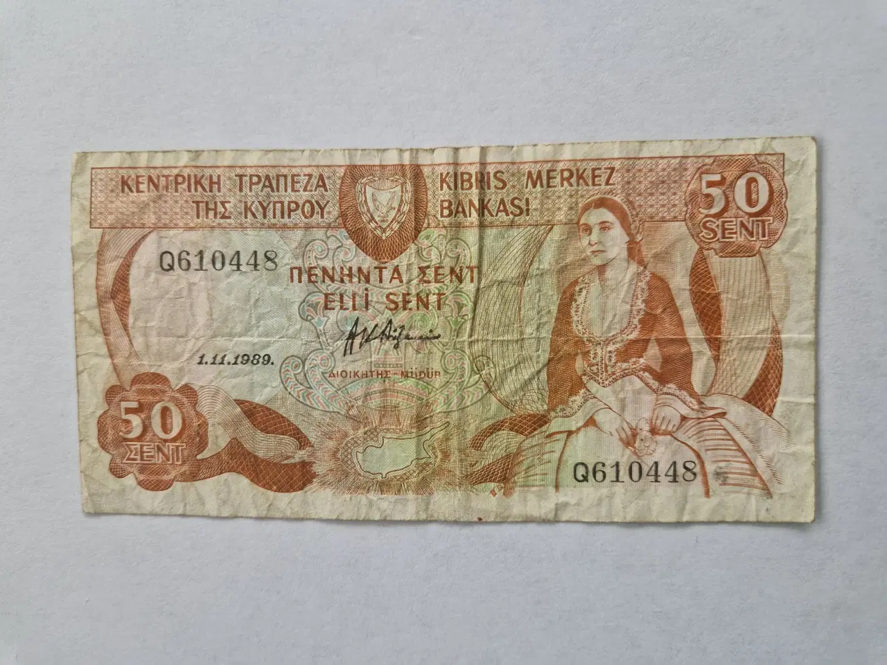 Billede 1 - 50 Cents Cyprus 1989