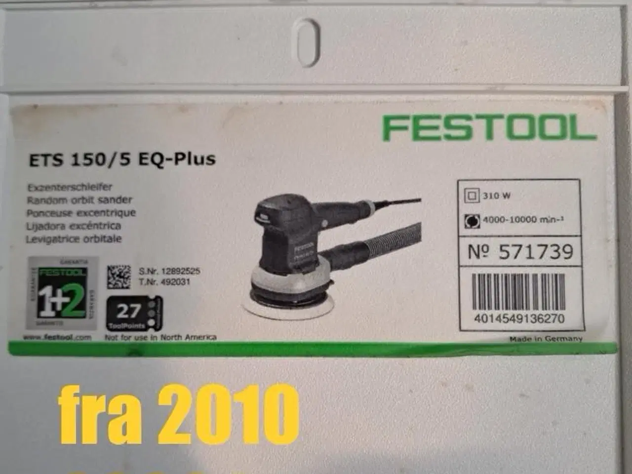 Billede 3 - Festool excentsliber ETS 150/5 EQ-plus