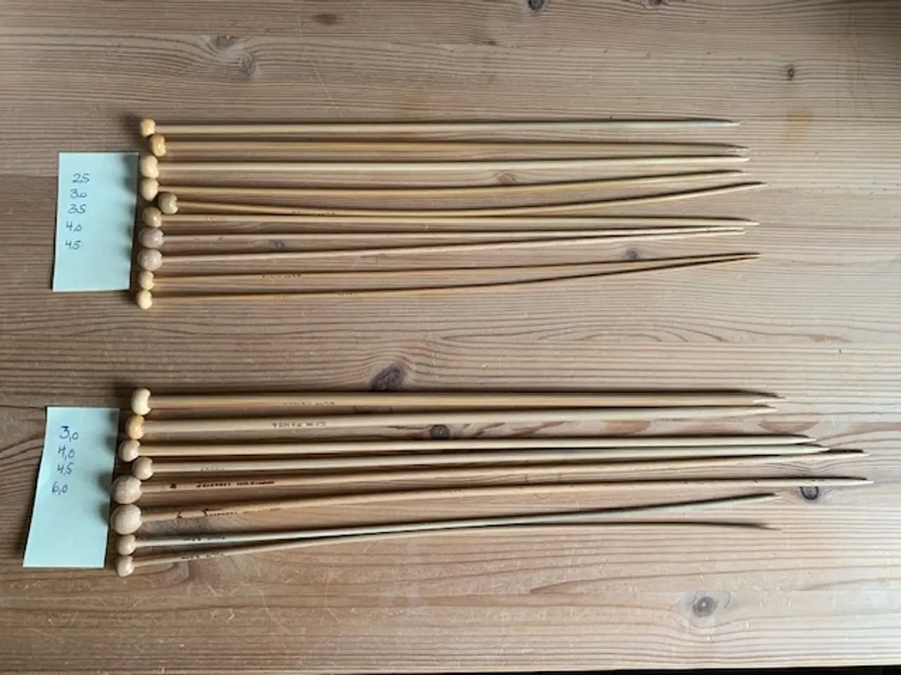 Billede 1 - Strikkepinde enten i bambus eller træ