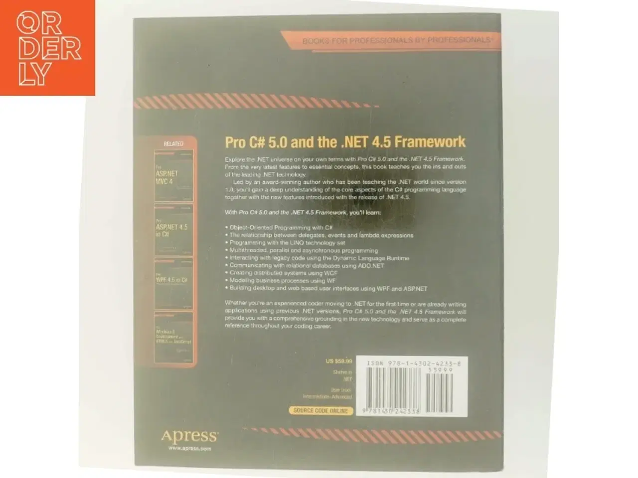 Billede 3 - Pro C# 5.0 and the .NET 4.5 framework af Andrew W. Troelsen (Bog)