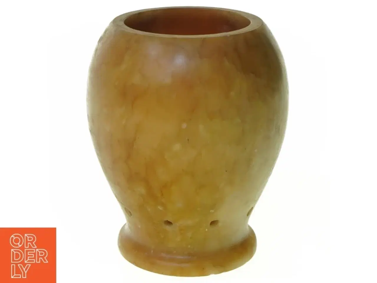 Billede 1 - Alabast Potpourri Krukke / Lysholder (str. 13 x 10 cm)