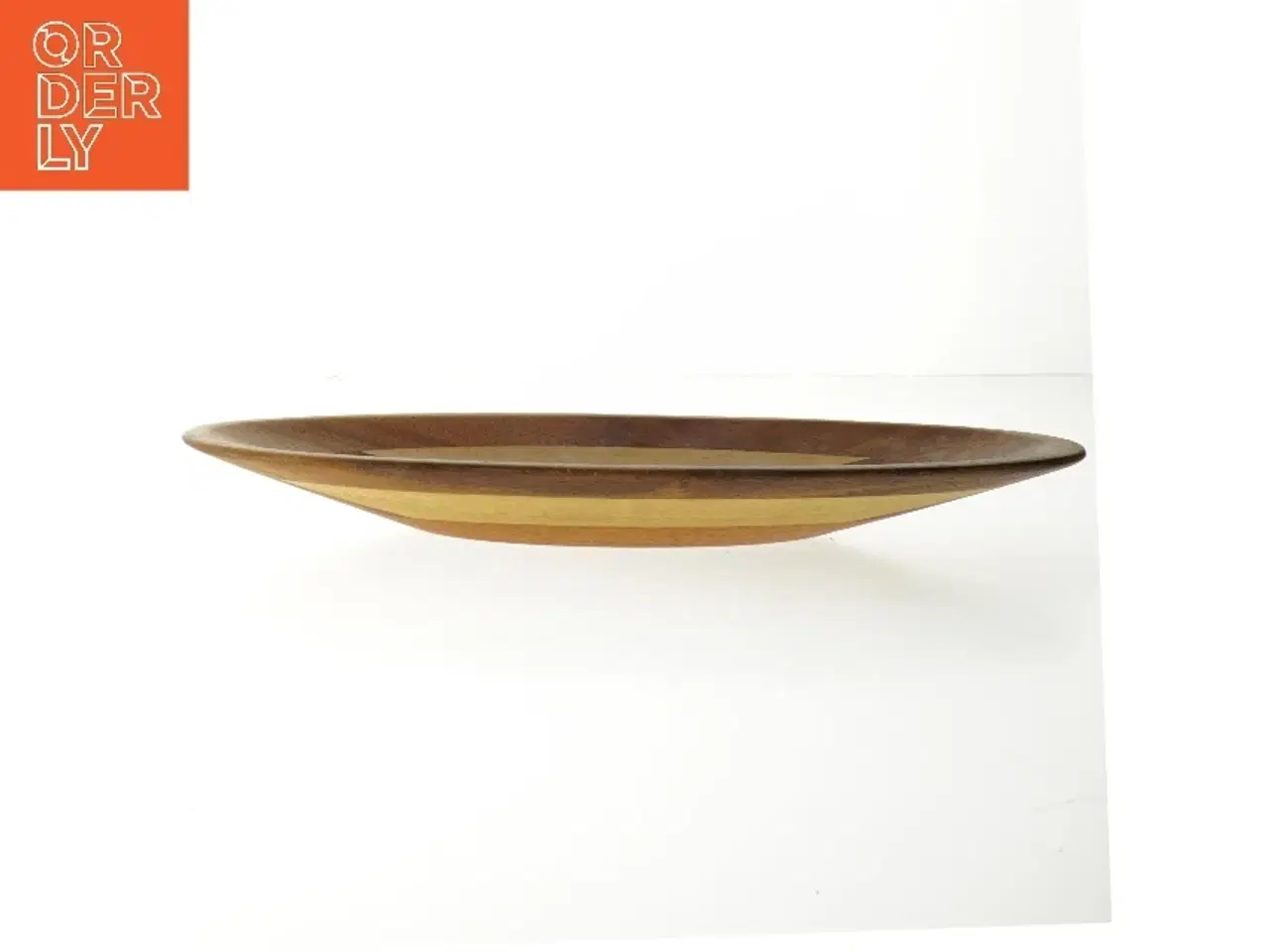 Billede 1 - Træfad med dekorative striber (str. 33 x 14 cm)