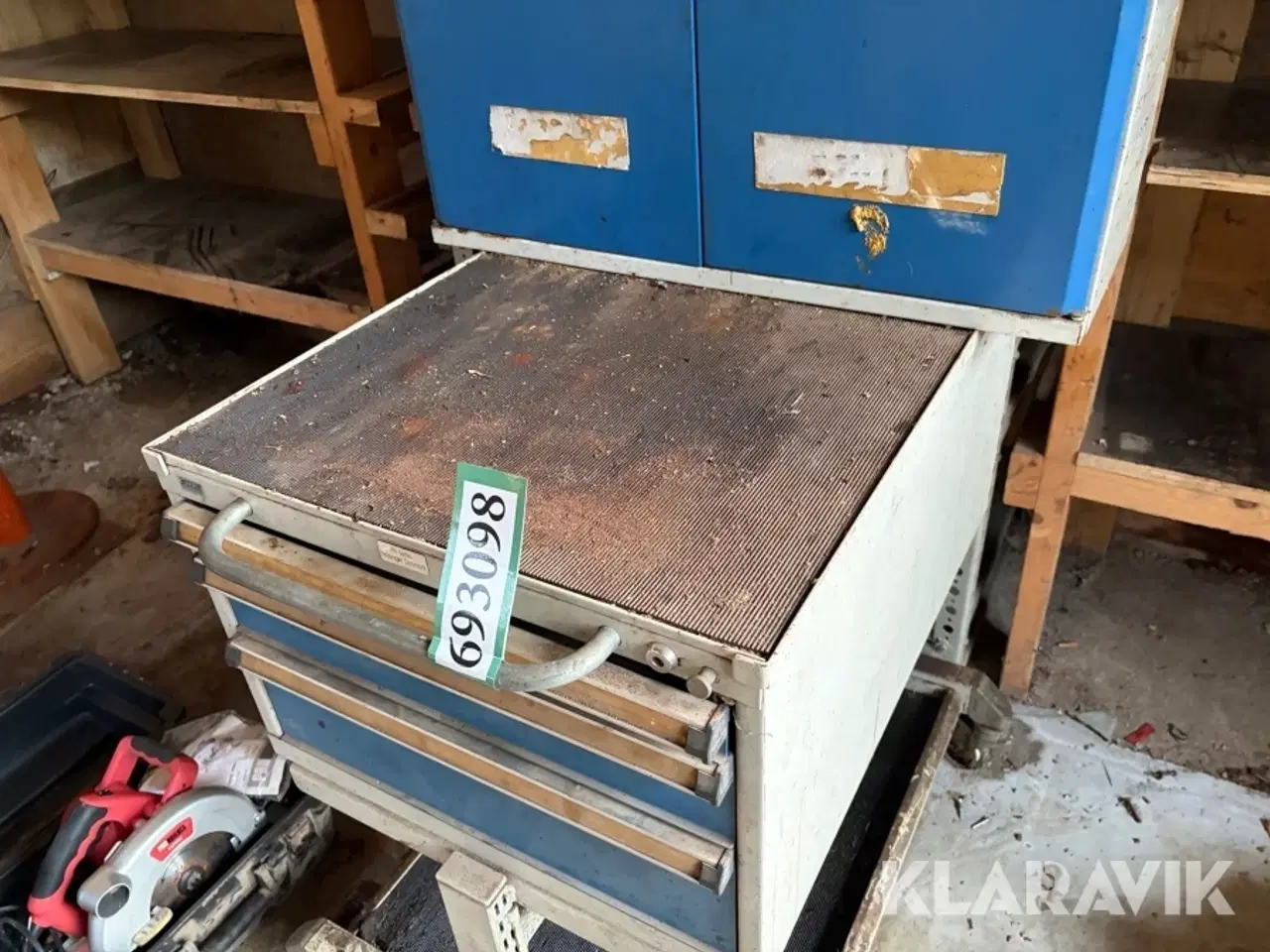 Billede 4 - Værkstedsvogn - med skuffer og overskab