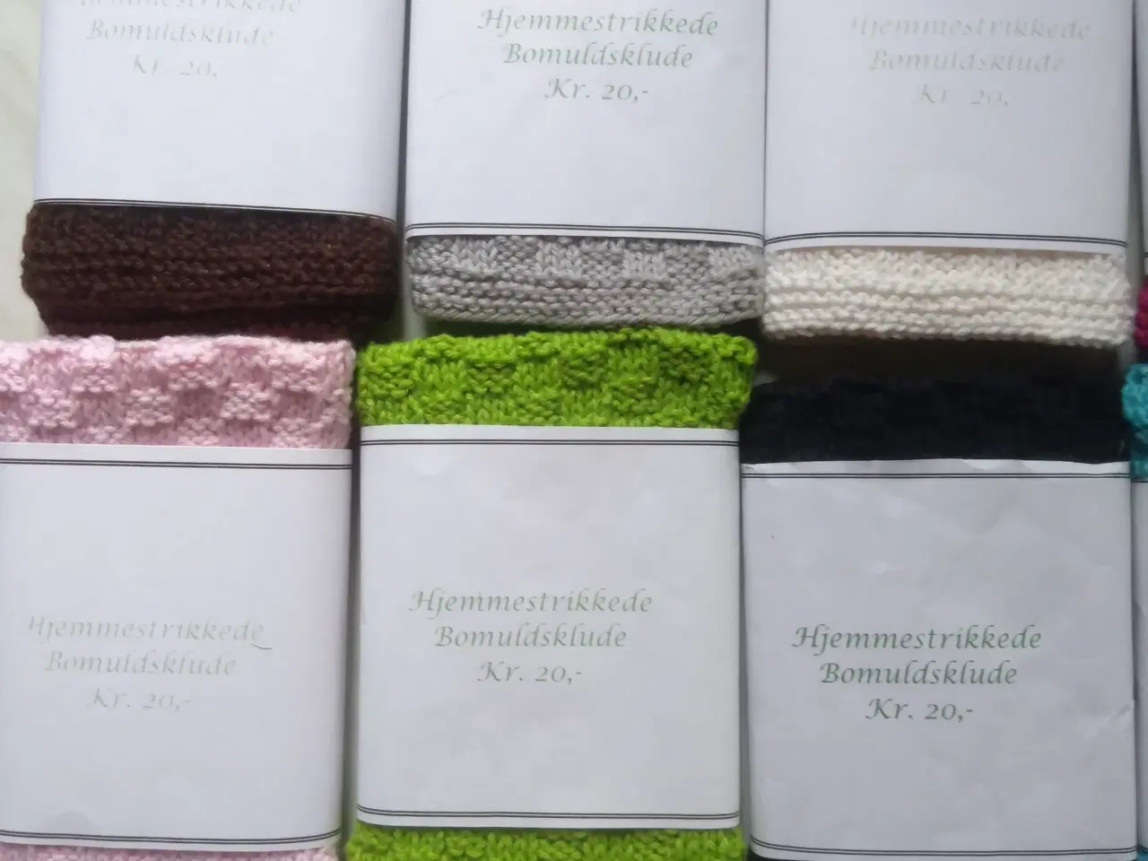 Billede 3 - Hjemmestrikkede karklude / vaskeklude