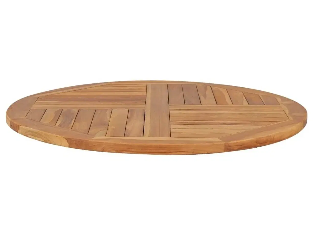 Billede 4 - Bordplade 2,5 cm 90 cm rund massivt teaktræ