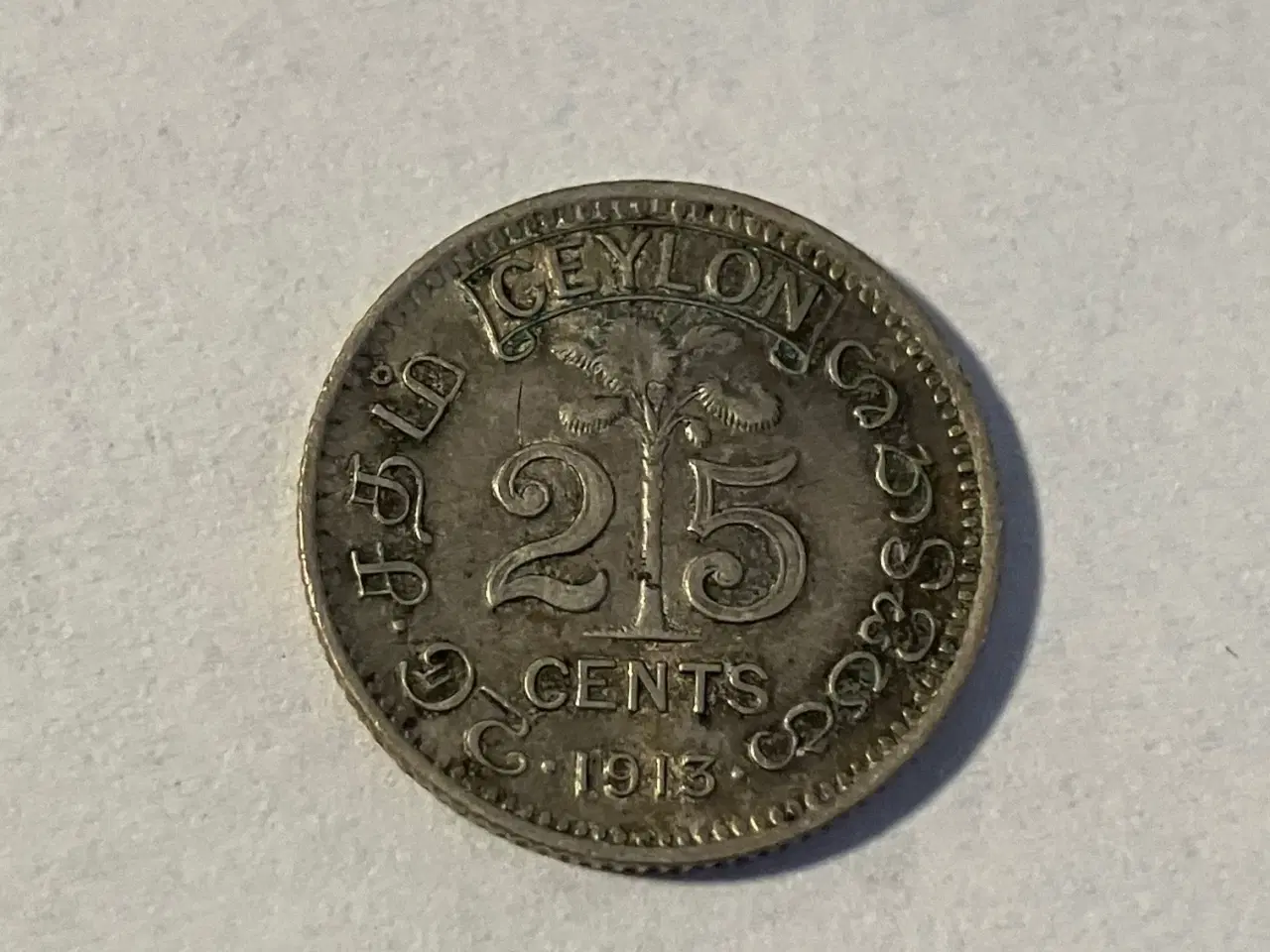 Billede 1 - 25 Cents Ceylon 1913
