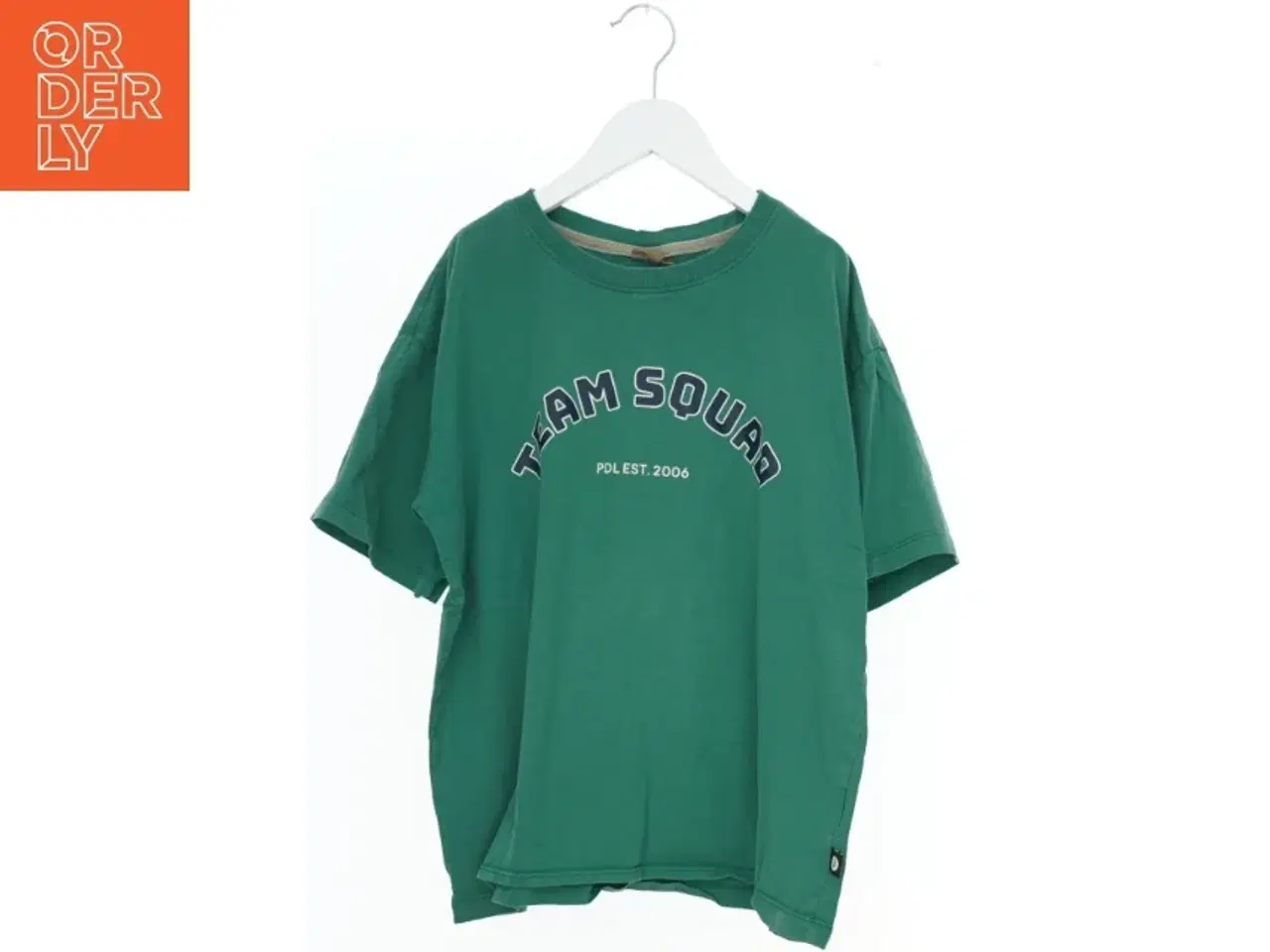 Billede 1 - Grøn T-shirt med påskrift fra Pomp de Lux (str. 164)