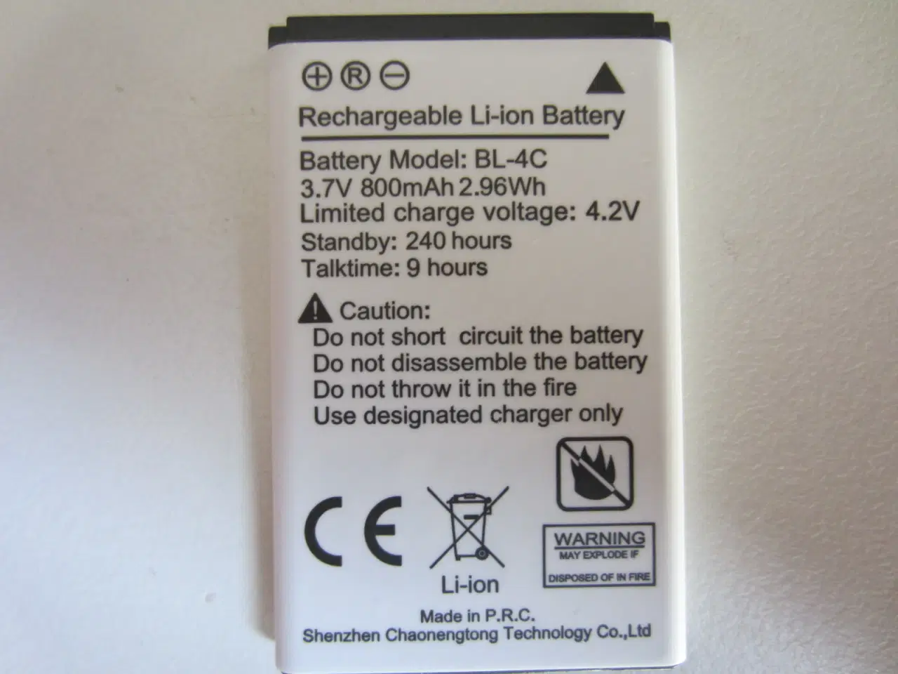 Billede 1 - Originalt DENVER BL-4C batteri Li-Ion 3.7V