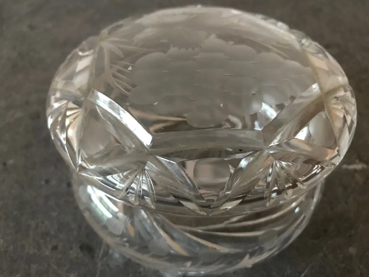 Billede 6 - Krystalglas skål / lågskål (vintage)