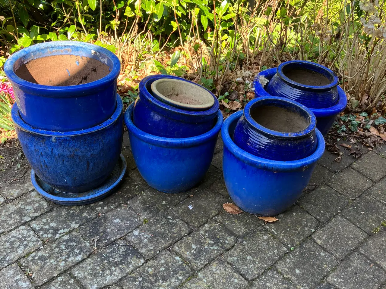 Billede 1 - Blå krukker