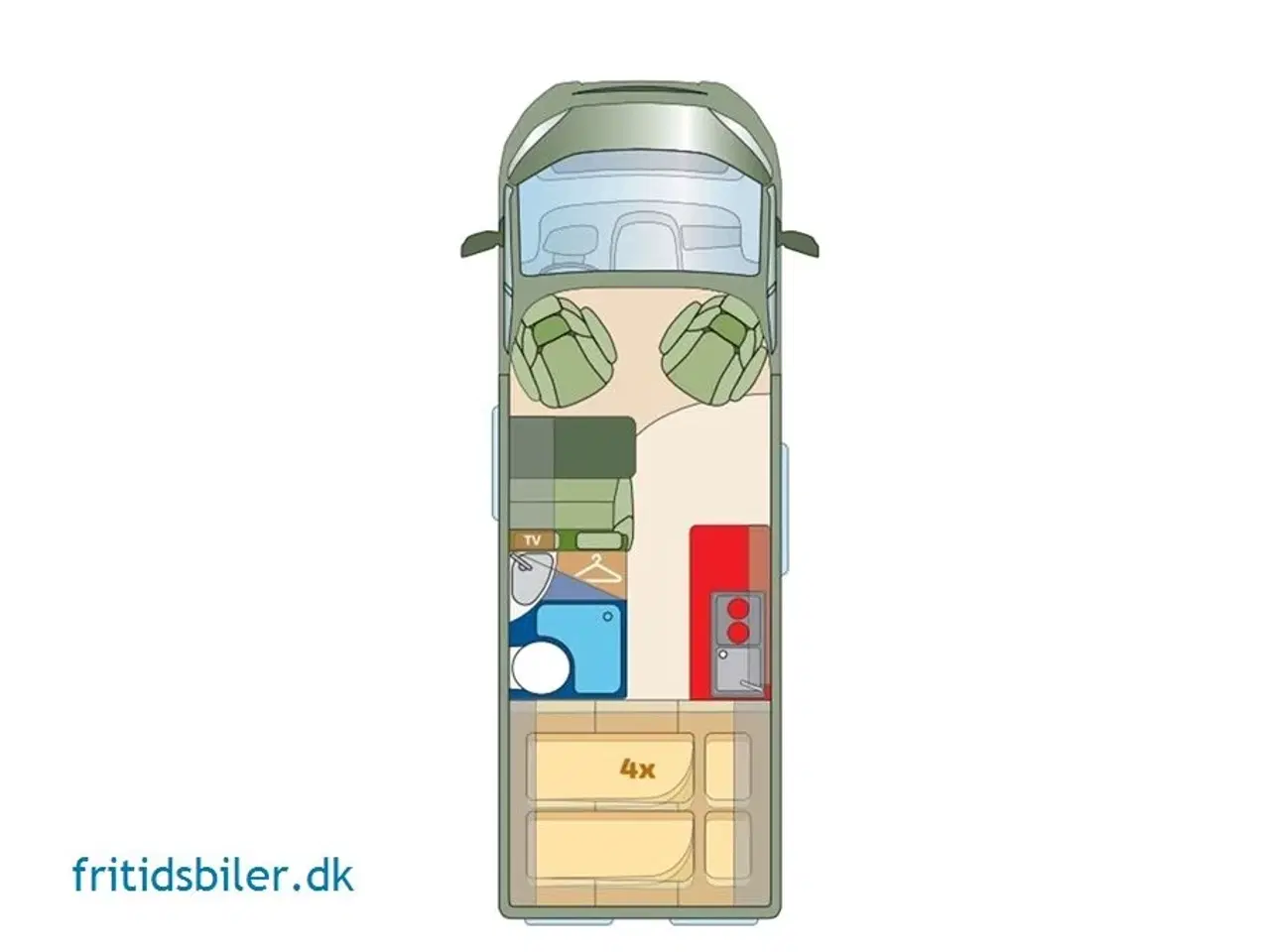 Billede 2 - 2024 - RoadCar R 601 140 Hk All In   Fritidsbil under 6 meter med Køjeseng / dobbeltseng 4 sovepladser bygget på Citroen