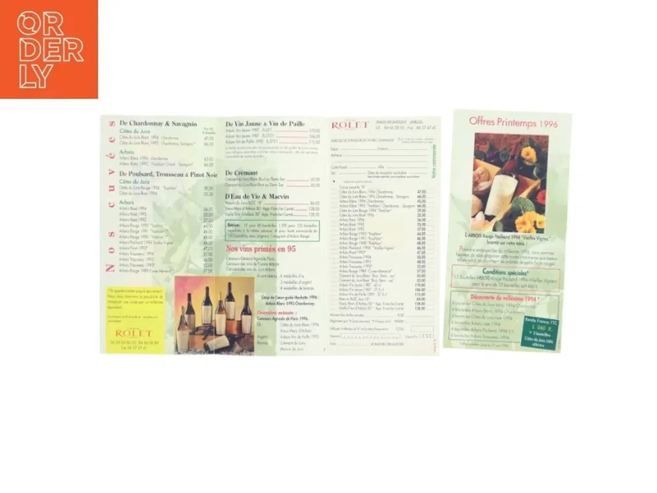 Billede 2 - Tarif Printemps 1996 (Bog)