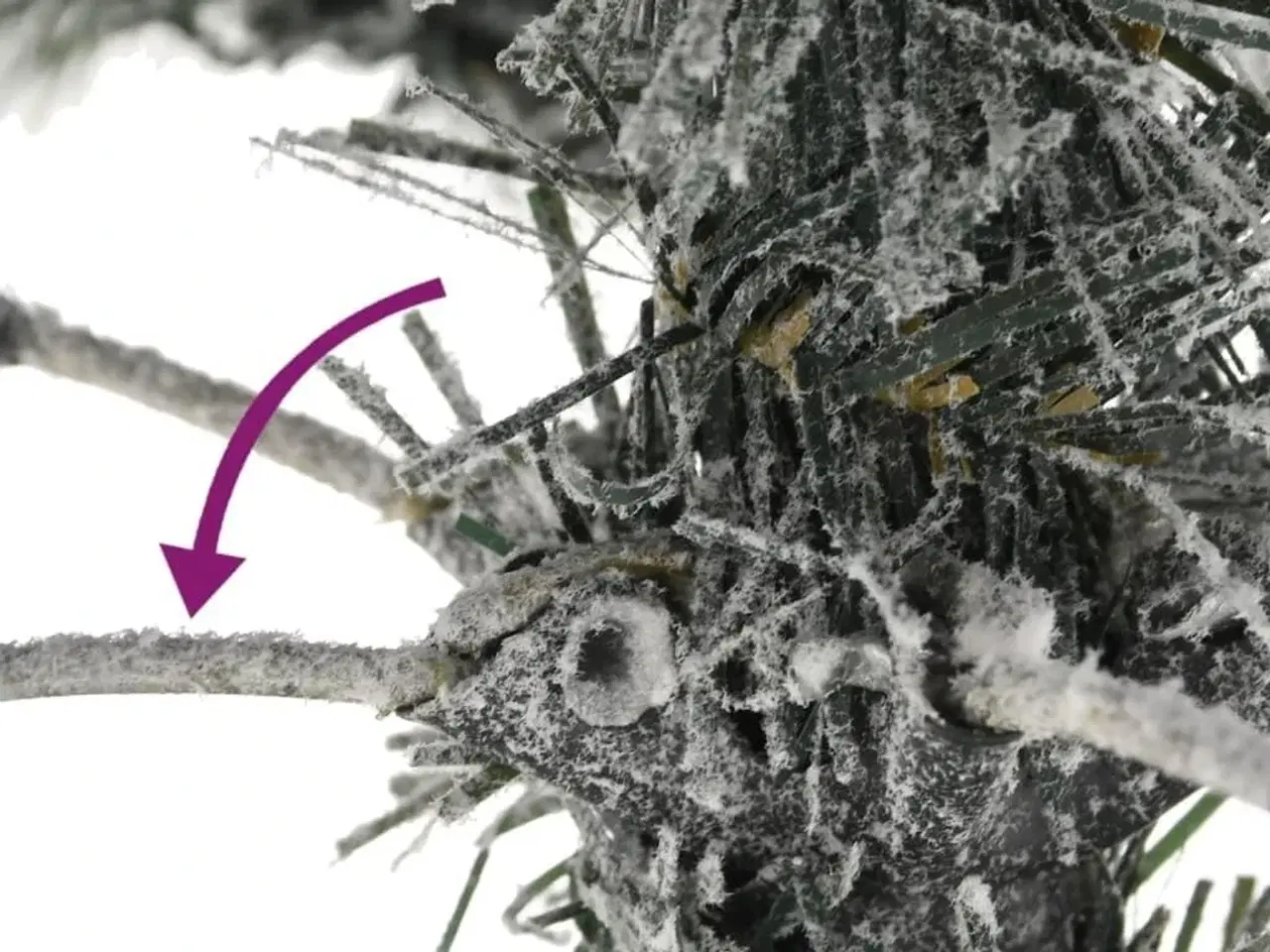 Billede 7 - Kunstigt juletræ med sne 120 cm PVC og PE