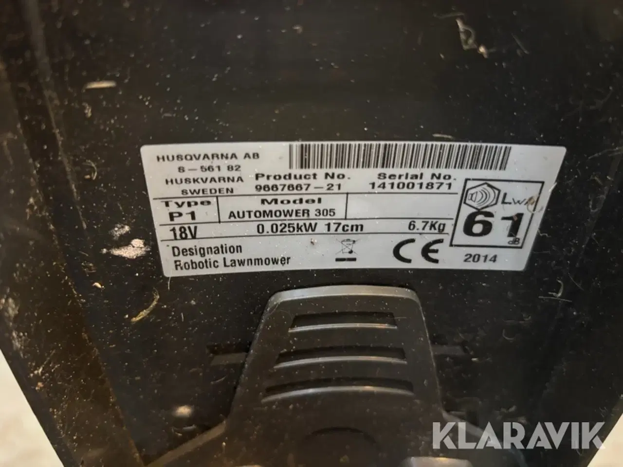 Billede 12 - Robot plæneklipper Husquarna 305 med ladeplade