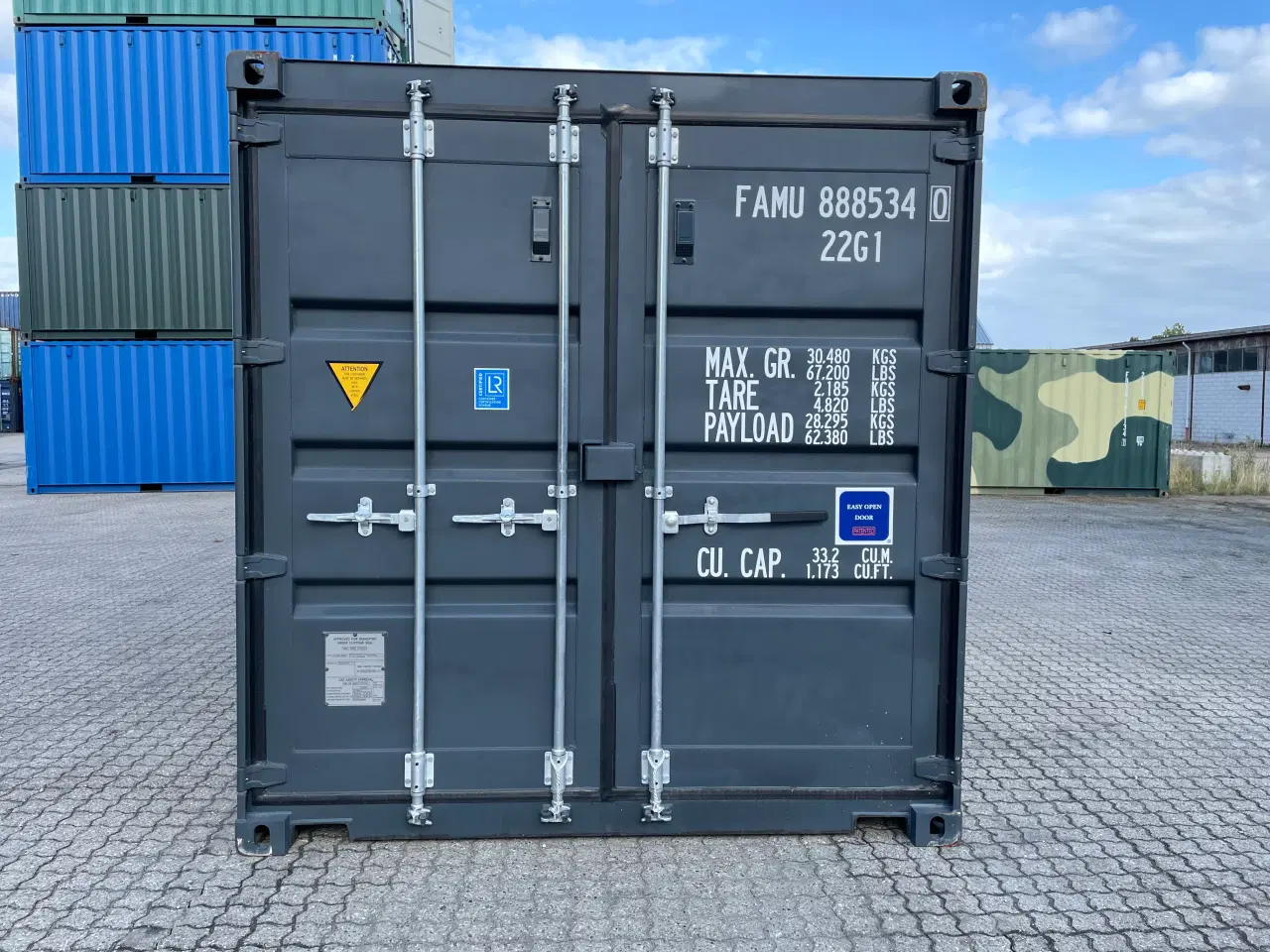 Billede 1 - 20´ fods Container i farve Ral: 7016 nye one way