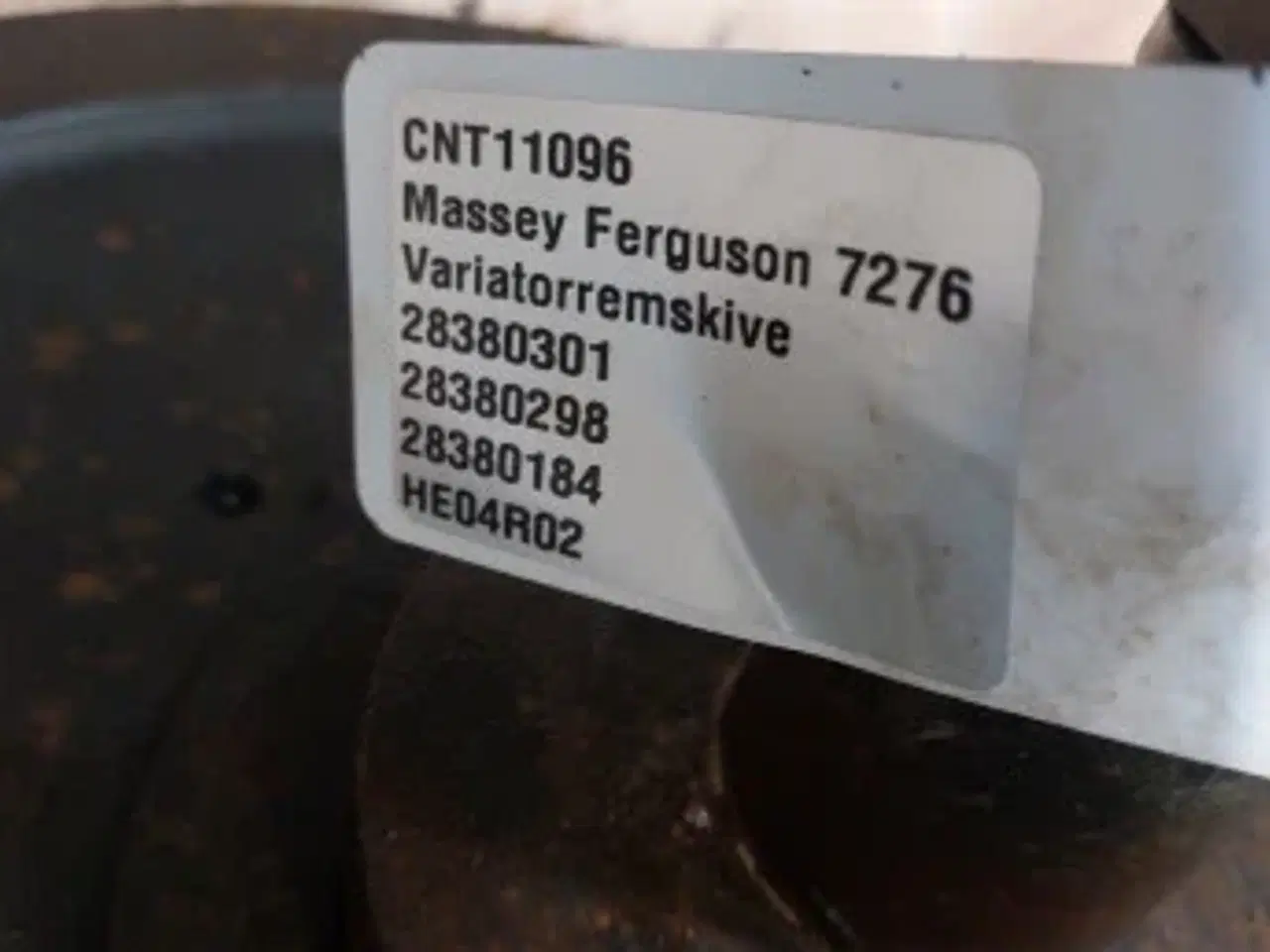 Billede 8 - Massey Ferguson 7276 Variatorremskive 28380301