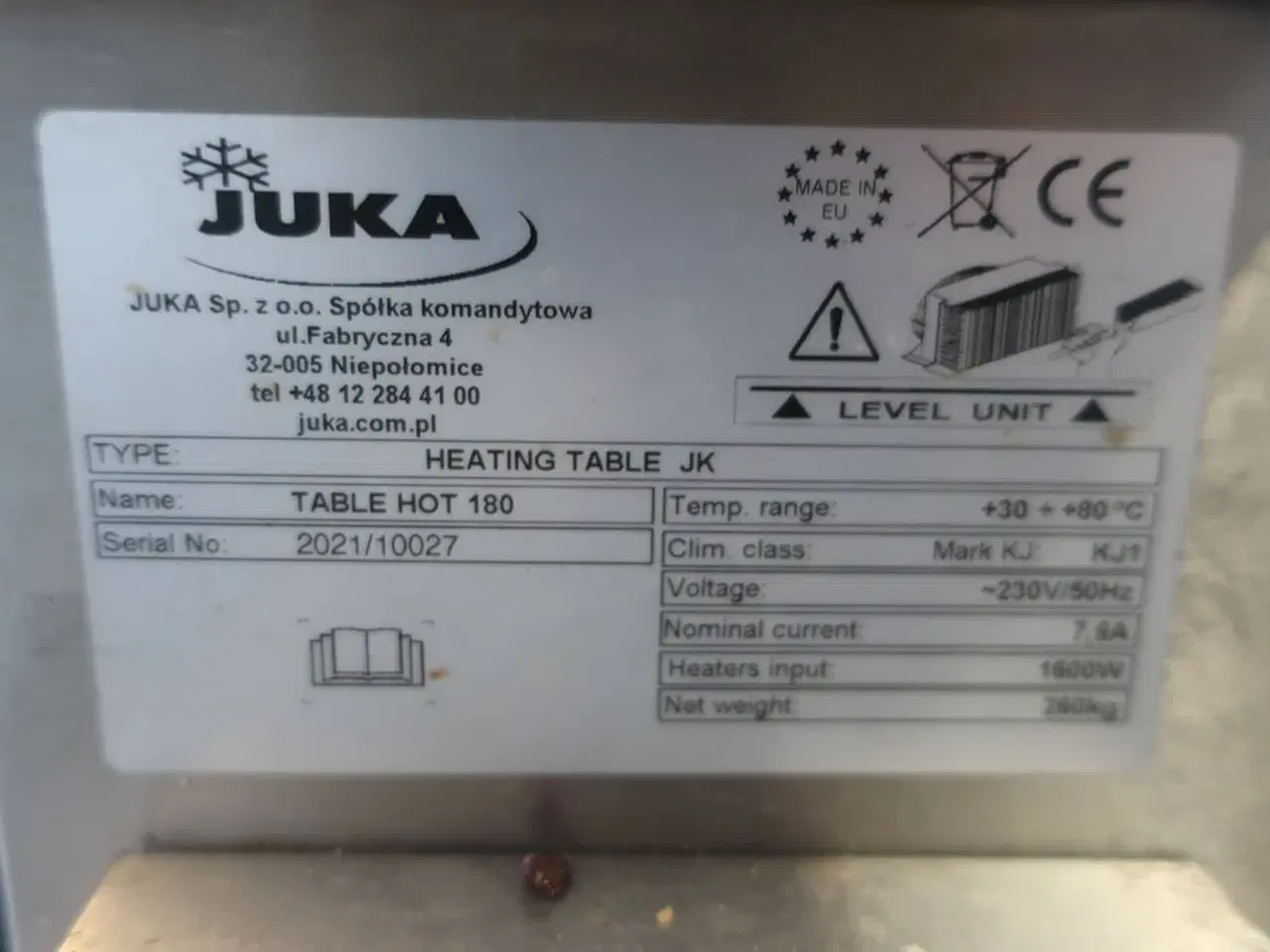 Billede 3 - Varmebord JUKA Table Hot 180