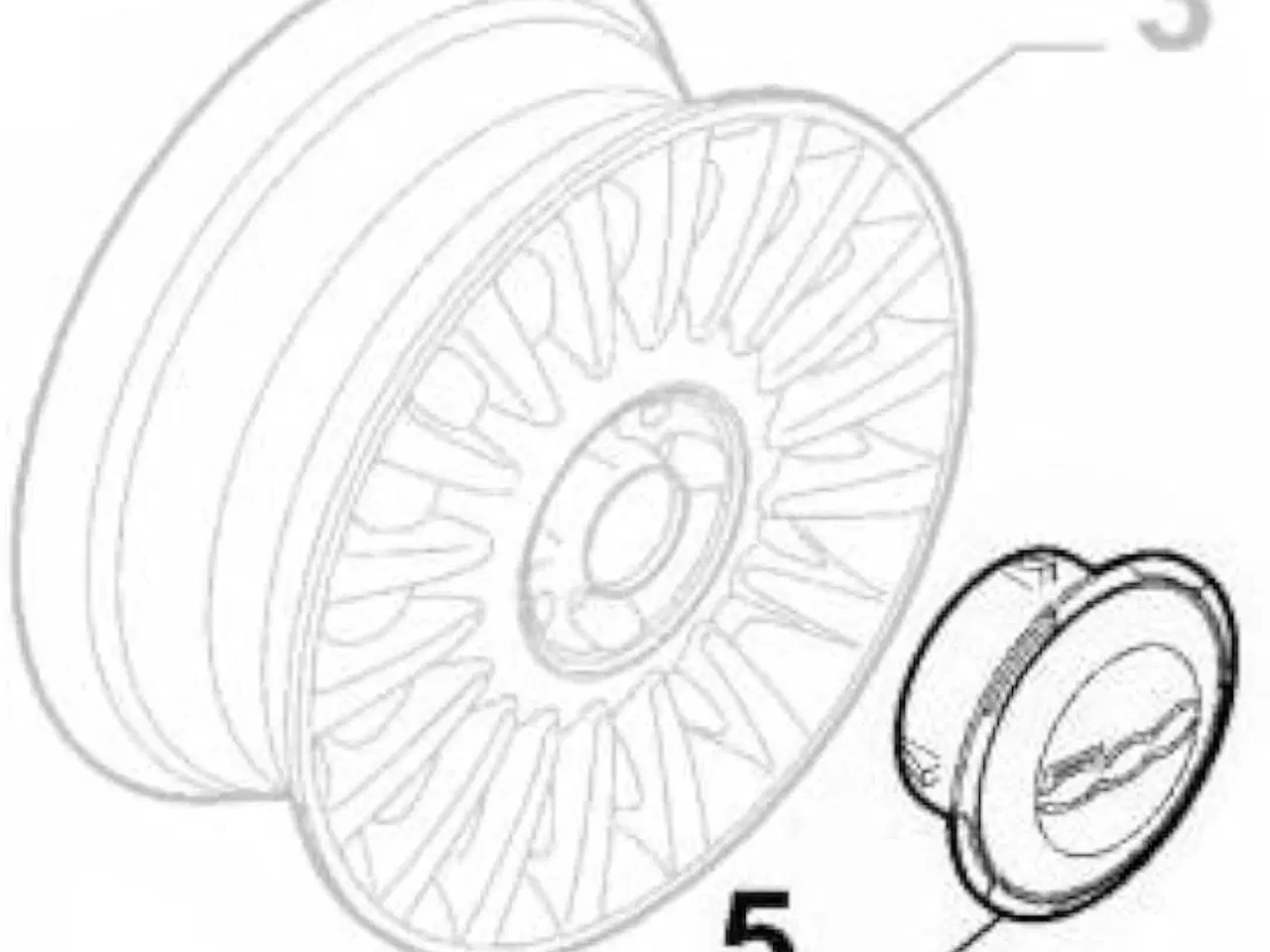 Billede 8 - Fiat 500 Centerkapsler i sort m. rød kant & krom 5