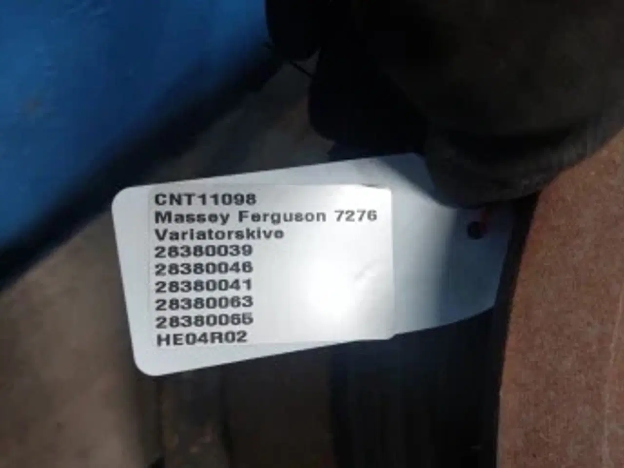 Billede 6 - Massey Ferguson 7276 Variatorskive 28380039