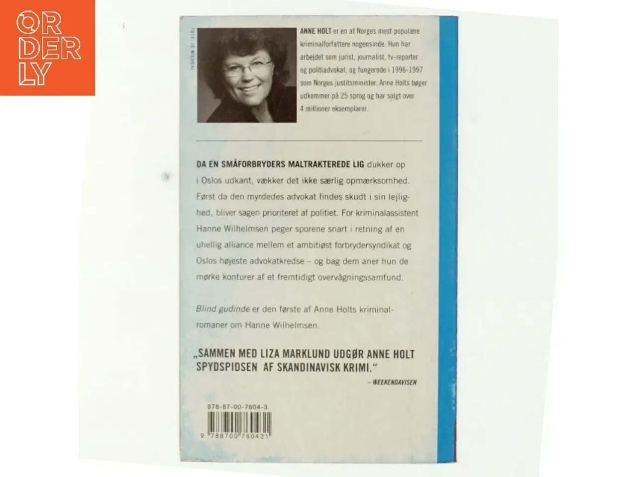 Billede 3 - Blind gudinde af Anne Holt (f. 1958-11-16) (Bog)