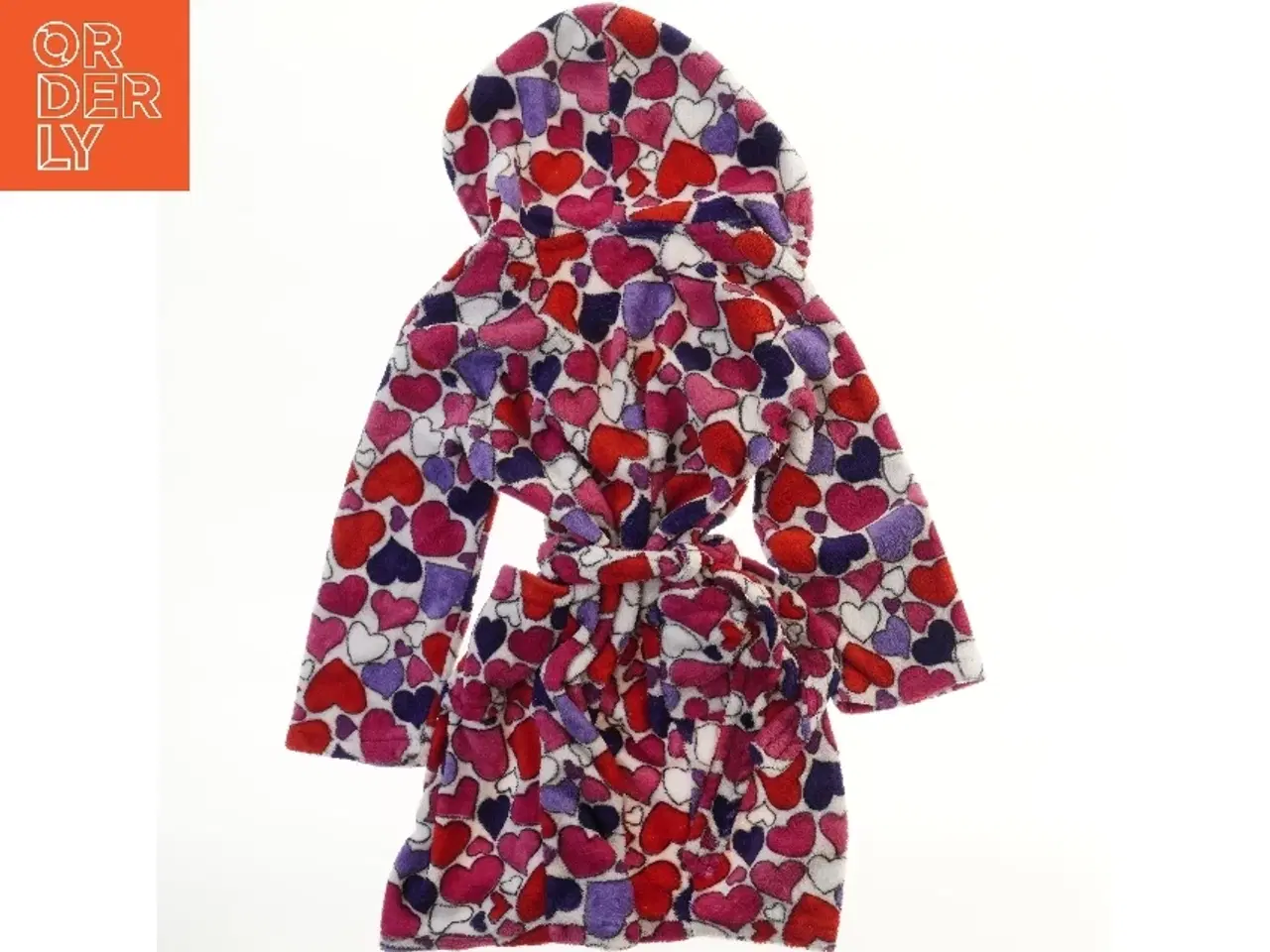 Billede 2 - Børnebadekåbe med hjerteprint fra Kids (str.  116-128 )