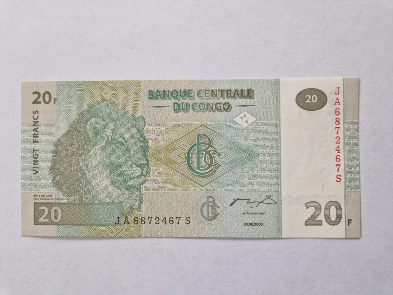 Billede 1 - 20 Francs Congo