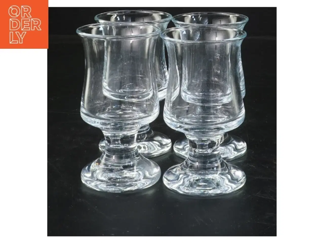 Billede 1 - 4 Skibsglas fra Holmegård. Sæt af glas (str. 10 cm)