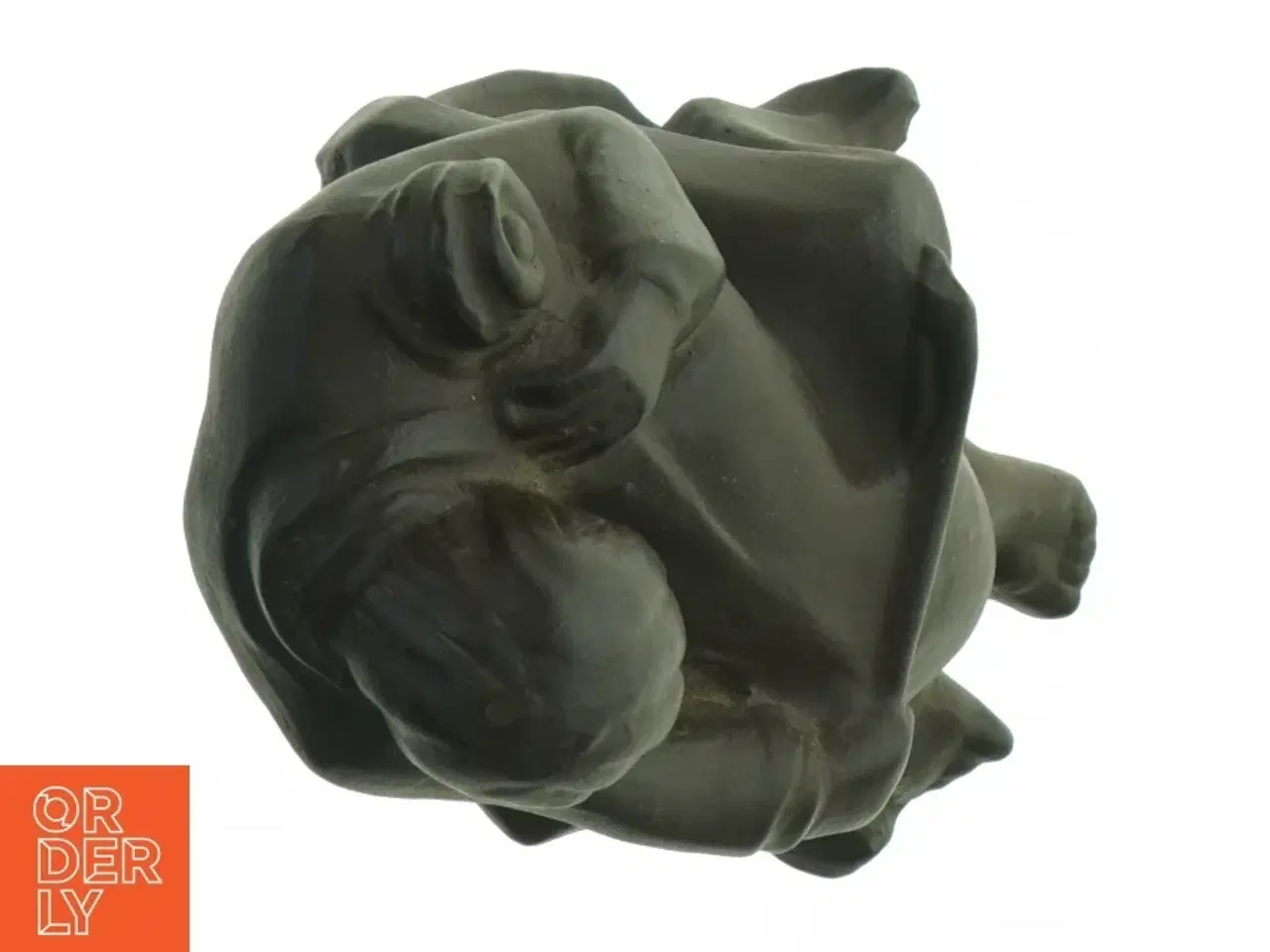 Billede 3 - Skulptur af siddende figur (str. H. 18 cm. b. 13 cm)