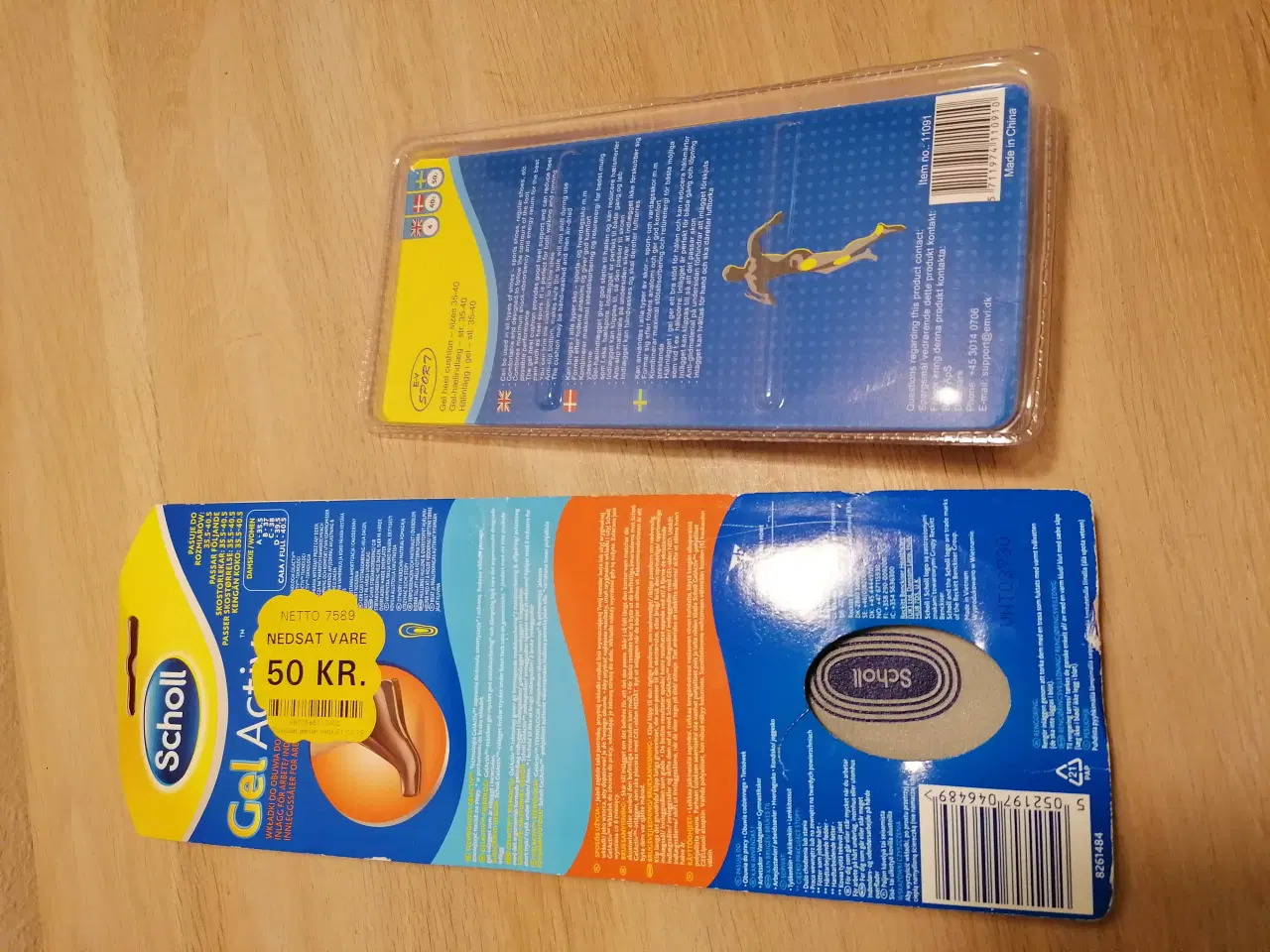 Billede 2 - Scholl såler og stødabsorberende gel hæl NYE i pk.