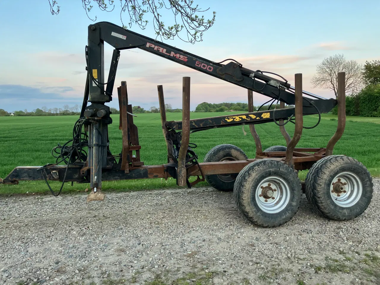 Billede 1 - Palms skovvogn med 7 tons lasteevne og 5 m kran