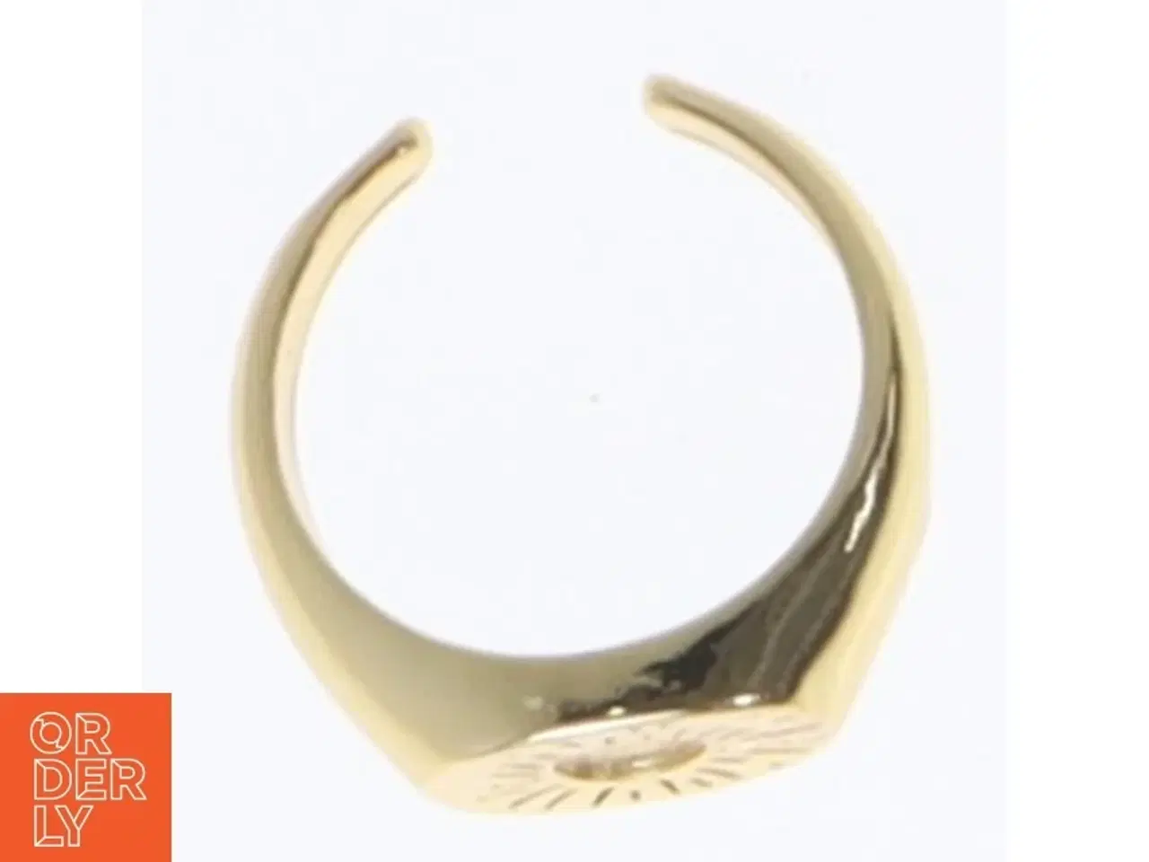 Billede 7 - To signetringe med cirkelmønster (str. 52. millimeter. 2 styk)