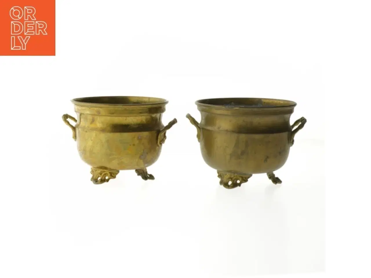 Billede 1 - Messing urtepotteskjuler (str. Ø 13,5x11 cm)