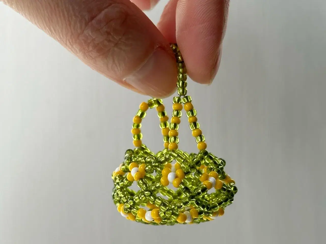 Billede 4 - Perlesyet kurv