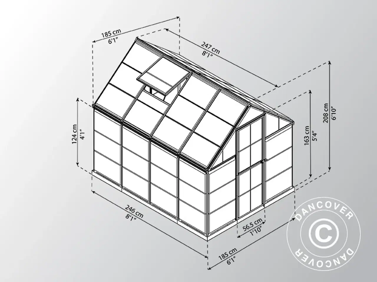 Billede 4 - Drivhus polycarbonat Harmony 4,5m², Palram/Canopia