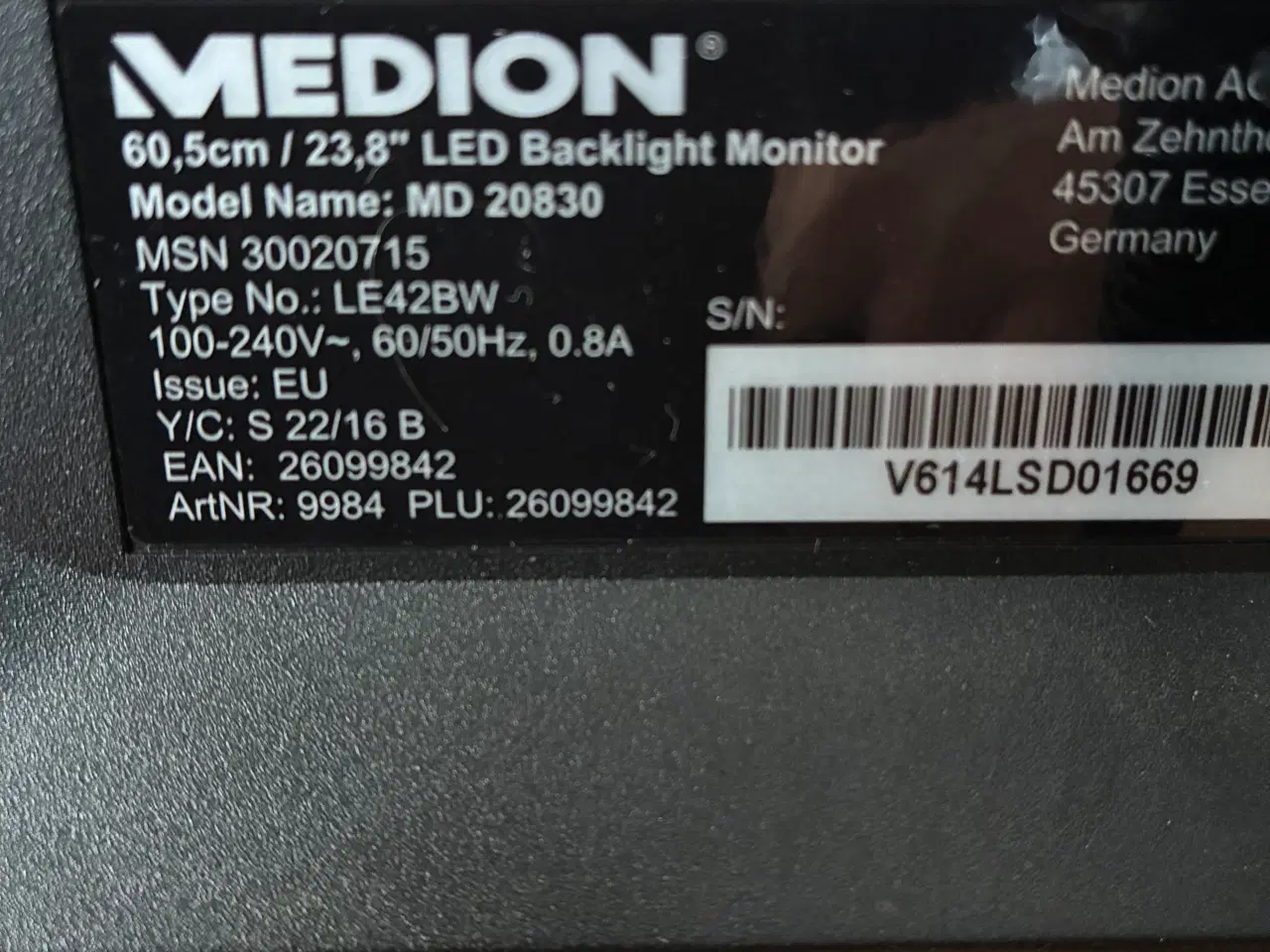 Billede 5 - 60,5 cm (23,8") LED Backlight Monitor