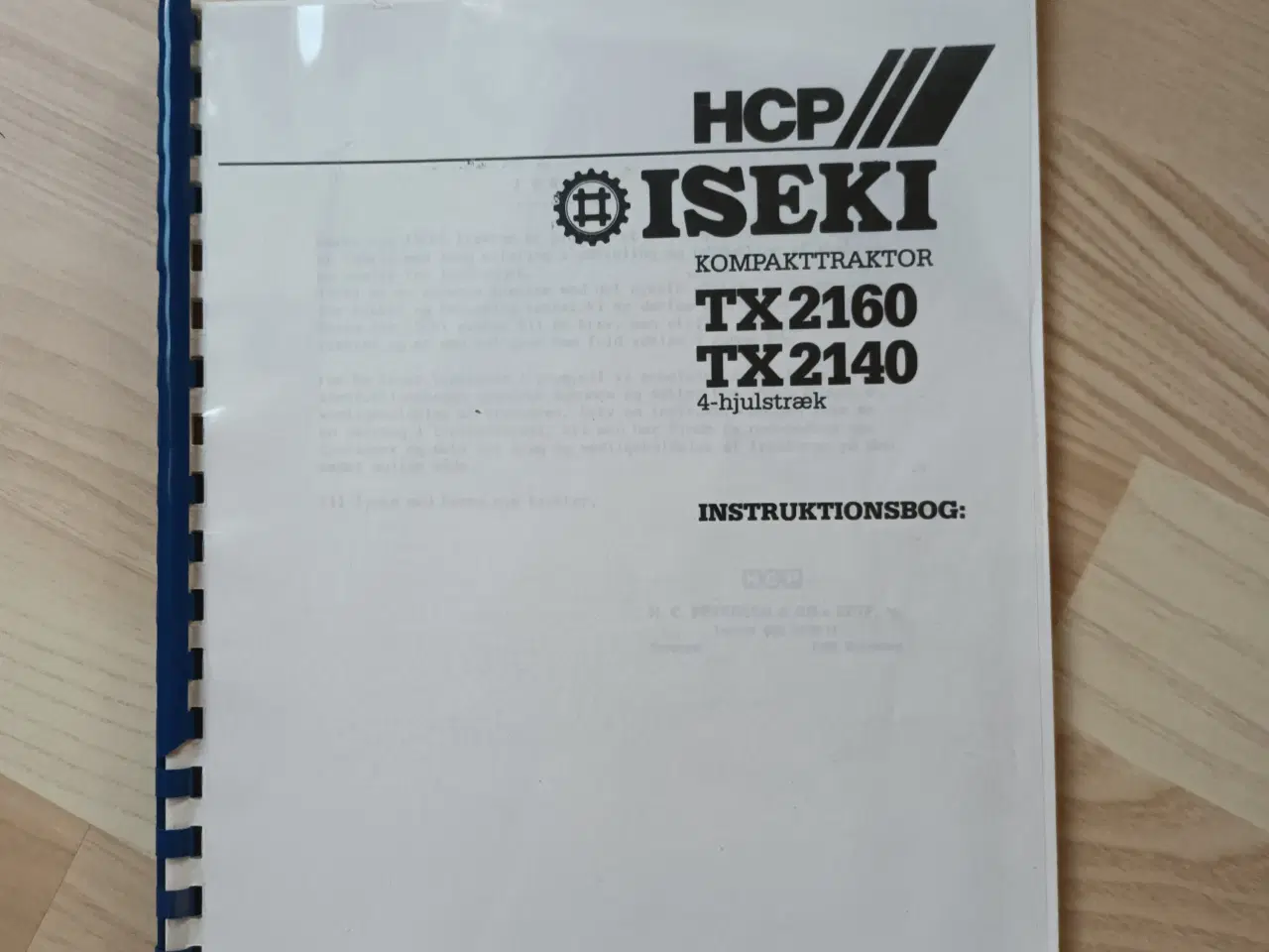 Billede 1 - Iseki.  Instruktionsbog.