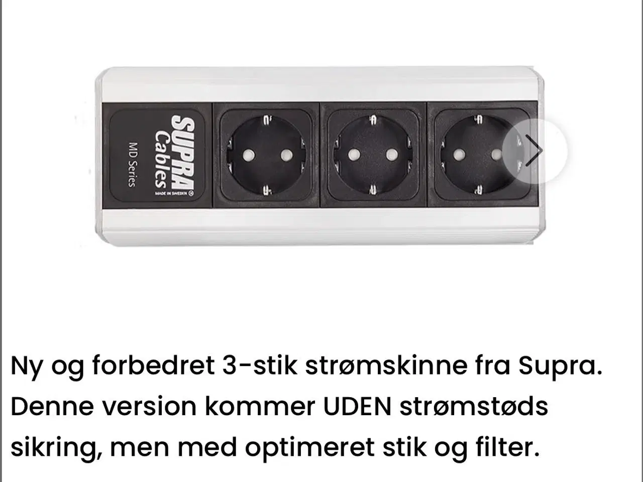Billede 1 - Supra strømskinne med strømfilter
