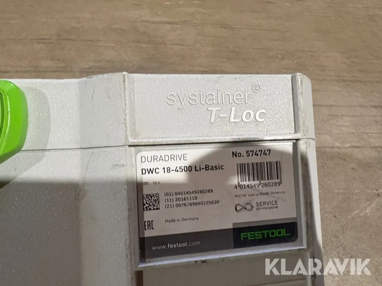 Billede 10 - Gipsskruemaskine Festool DWC 18-4500 Li-Basic