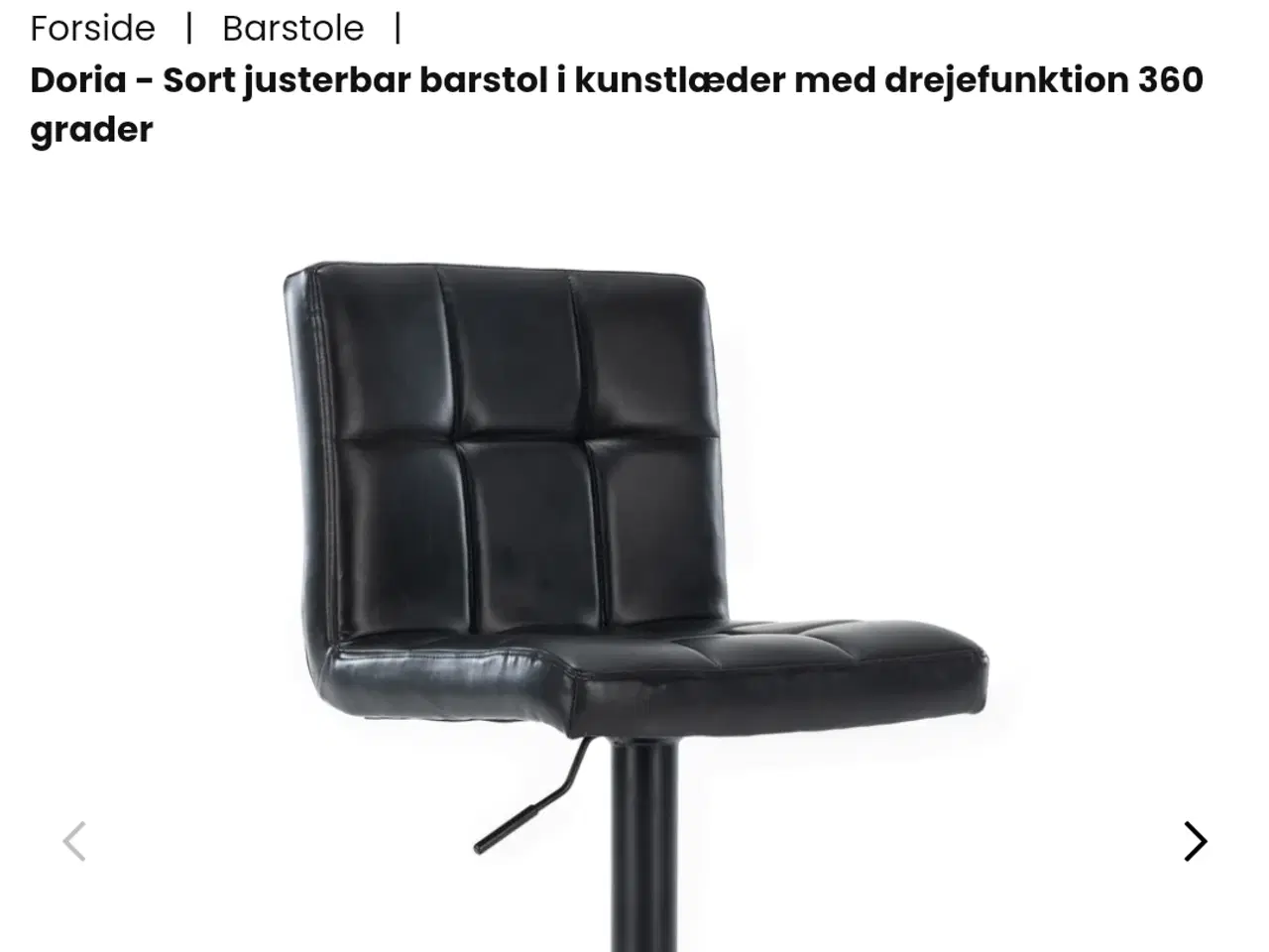 Billede 1 - 4 stk sorte barstole fra Nimara - fejlkøb