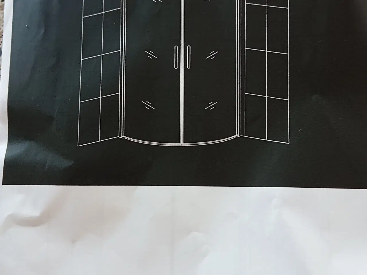 Billede 2 - Buet brugsehjørne 90x90x195