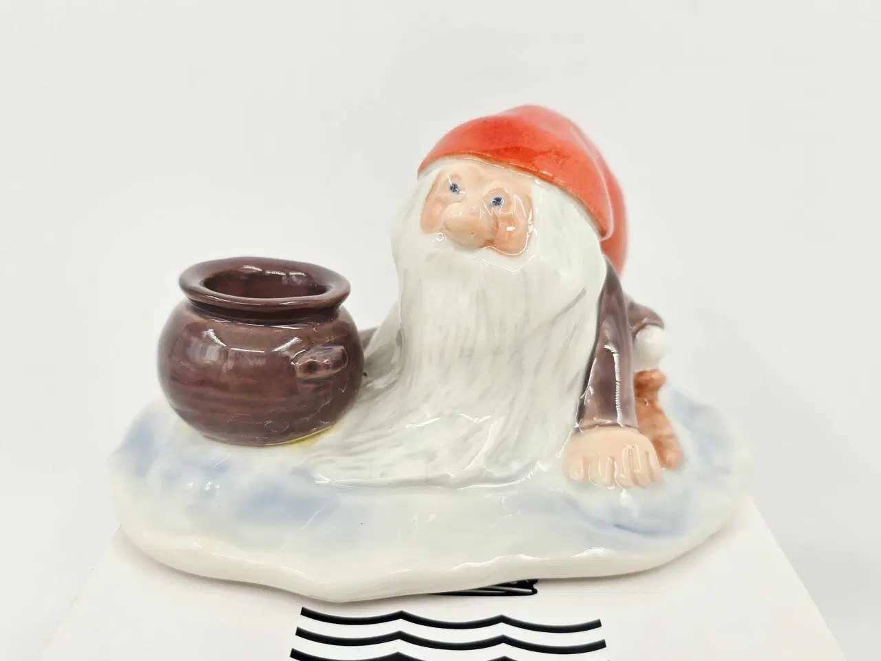 Billede 1 - Royal Copenhagen nisse med lysestage 1 sortering P