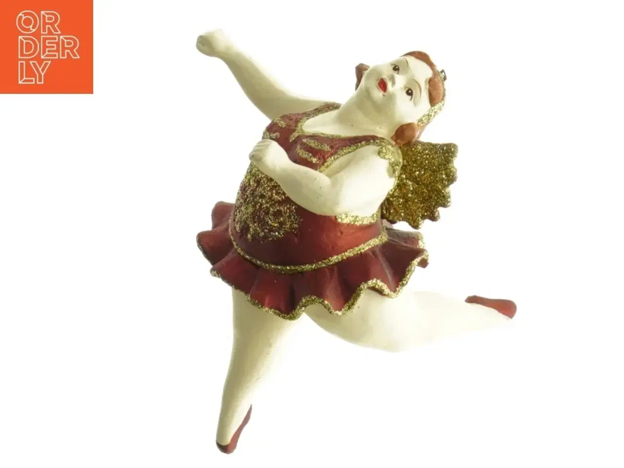 Billede 1 - Julepynt Porcelænsfigur af balletdanser (str. 15 x. 14 cm)