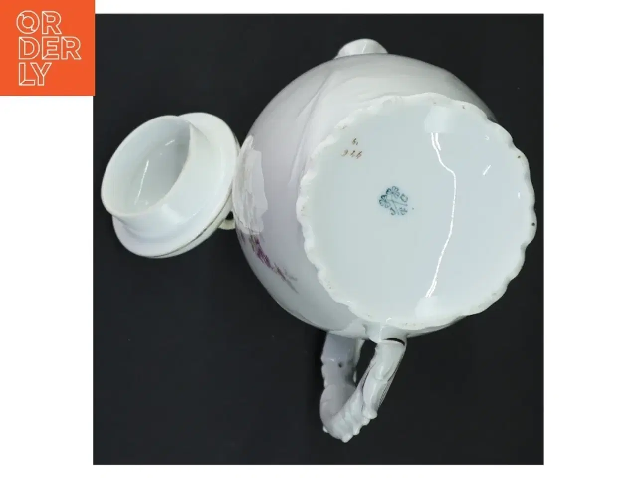 Billede 6 - Porcelænskande med blomstermotiv (str. 25 x 11 cm)