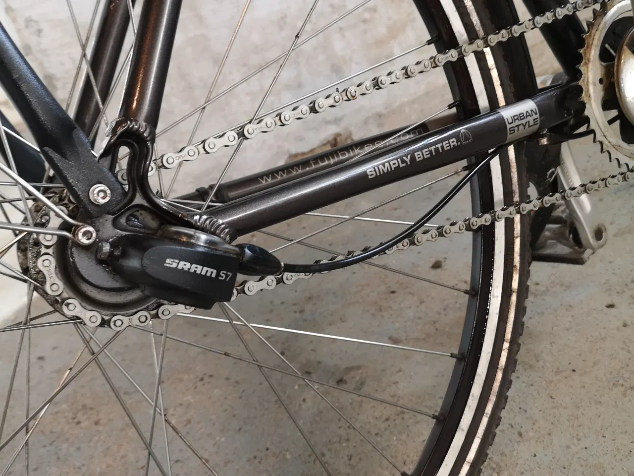 Billede 2 - FUJI CLASS 28" 53cm højt  7 gear, ny kæde, meget l