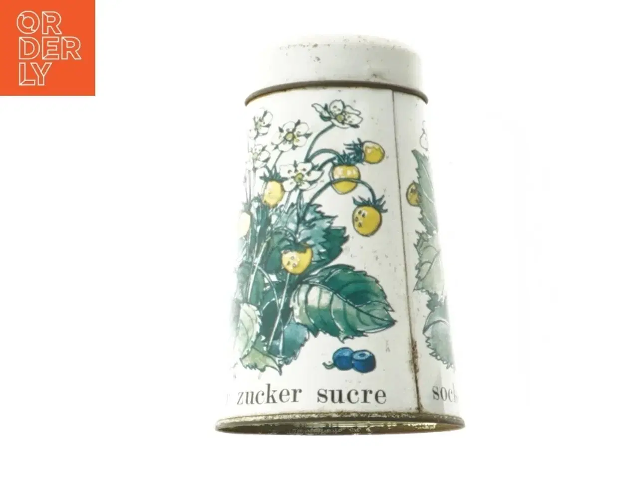 Billede 4 - Vintage sukker strø dåse med låg (str. 14 x 9 cm)