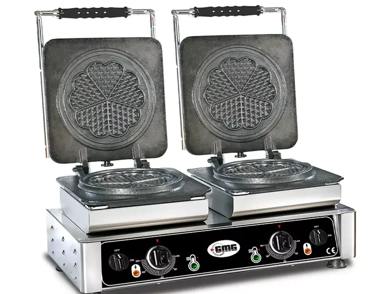 Billede 1 - Industri Dobbelt Vaffeljern – 2 x Ø 16,5 cm