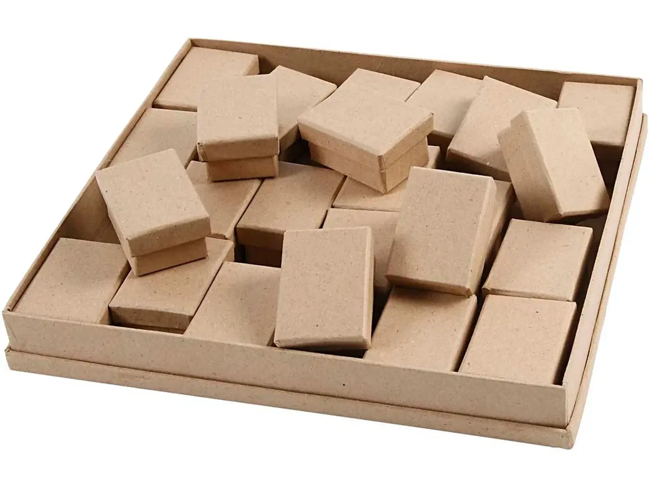 Billede 1 - Håndlavede Papmaché Æsker - 24 stk. 5x7 cm