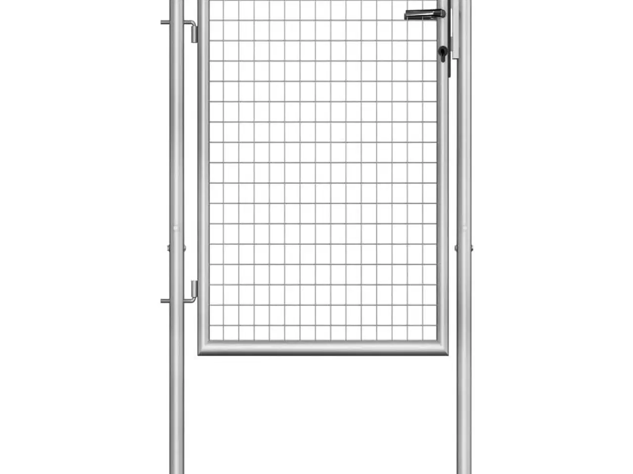 Billede 1 - Havelåge galvaniseret stål 105x150 cm sølvfarvet